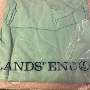 🐻Size 3X(24/26W) - Lands' End - NWT - Seashore Green Short Sleeve Drape Neck T-